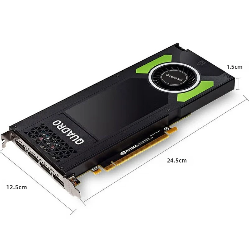 Quadro P4000 8GB GDDR5 Pascal GPU 1792 CUDA Cores 4x DP 1.4 بطاقة رسومات احترافية لتقديم ثلاثي الأبعاد/محطة عمل CAD/VR