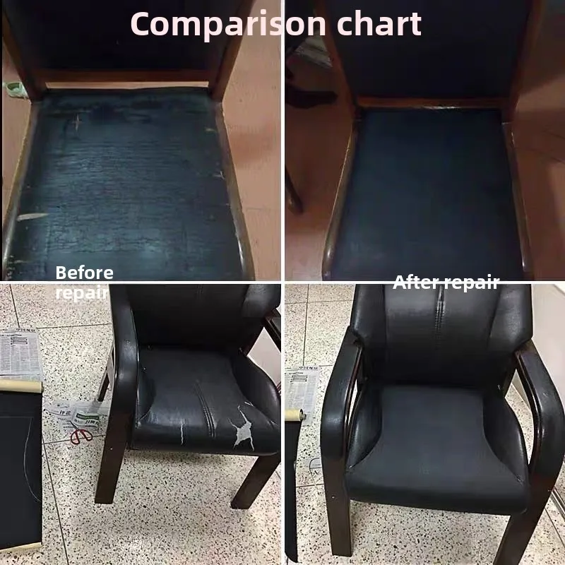 Artificial Leather Self Adhesive Backing‌ Fabric Sofa Upholstery Patching AB Pillar Cladding Seating Abrasion Repair Cloth