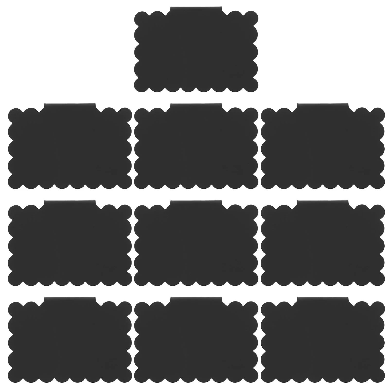 10 ชิ้น Erasable Chalkboard ผู้ถือป้ายคลิปแท็กขนาดเล็กสําหรับชั้นวางตะกร้าถังเก็บราคา ReWritable PVC