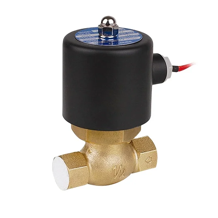 

US 2L Series 2/2 Way 220V Steam Air Water Solenoid Valve Electric Solenoid Valve High Temperature Water Steam Solenoid Valve
