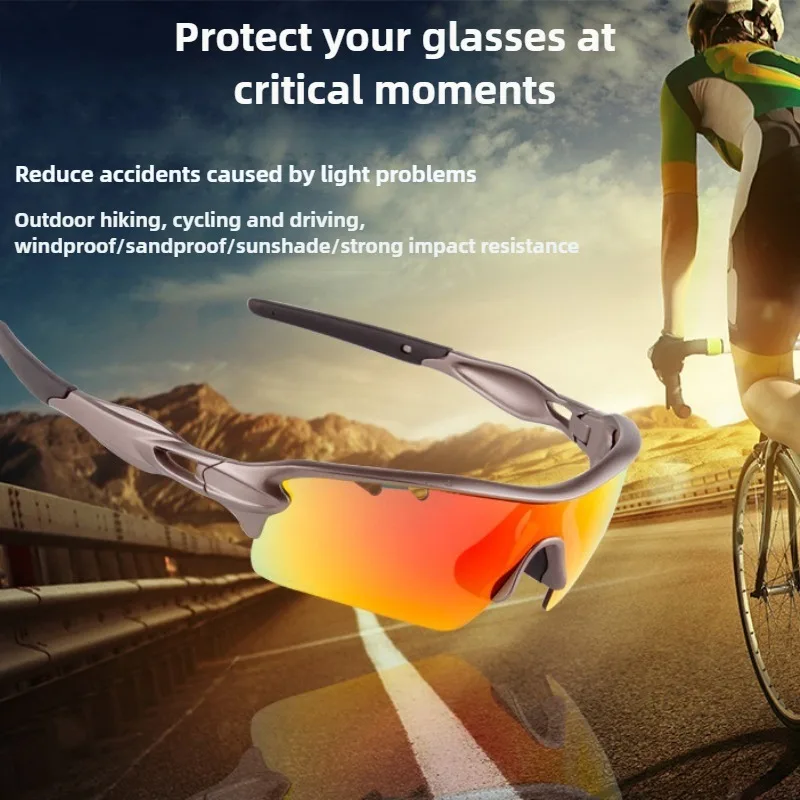 

Designer sports glasses polarized light cycling glasses mountain bike windproof goggles outdoor marathon sports 5 sets of lenses