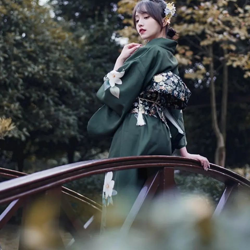 2026 Women's Traditional Modified Kimono Loose Vintage Dress Chinese Style Photographic Bathrobe - Casual Ethnic Clothing