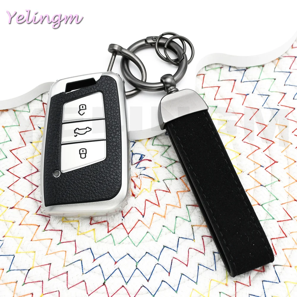 TPU Leather Car Key Cover For VW Volkswagen Magotan Passat B8 Skoda Superb Kodiaq A7 Remote Fob Protector Case view 6