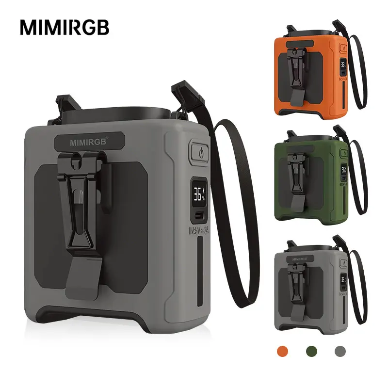 

Противоударный поясной вентилятор - 5-скоростной мощный ветровой поясной вентилятор с длинной батареей для кемпинга/походов на открытом воздухе, личное охлаждающее защитное снаряжение