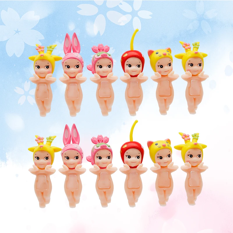 Sonny anjo festa anjo 12 pçs série mini boneca caixa mistério série boneca modelo mesa decoração presente mini anjo boneca brinquedo