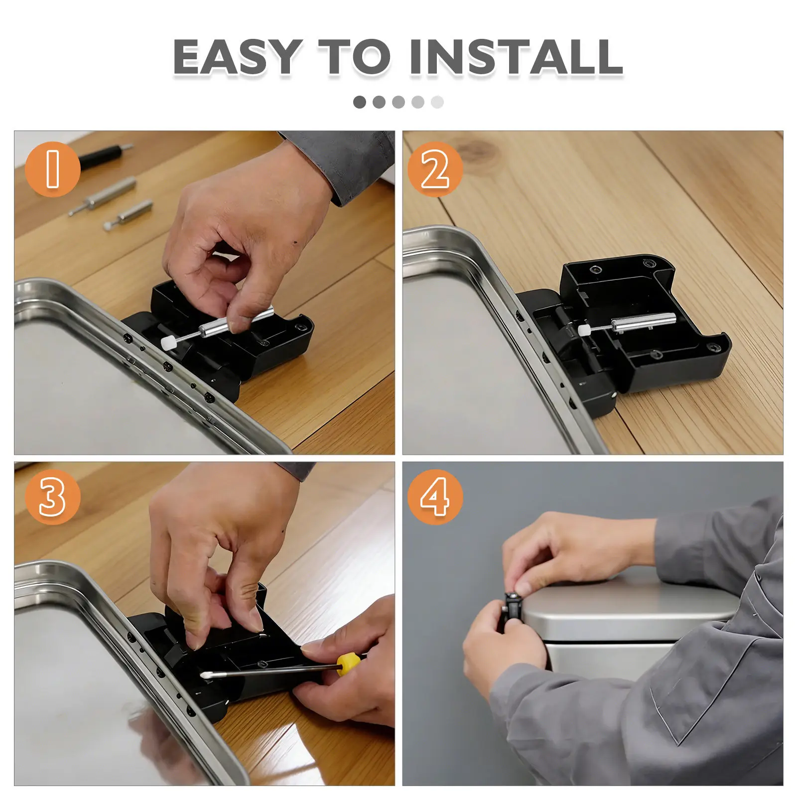 

4Pcs Universal Trash Can Lid Damper Soft Close Hydraulic Piston Replacement for Kitchen Garbage Cans Quiet Closing