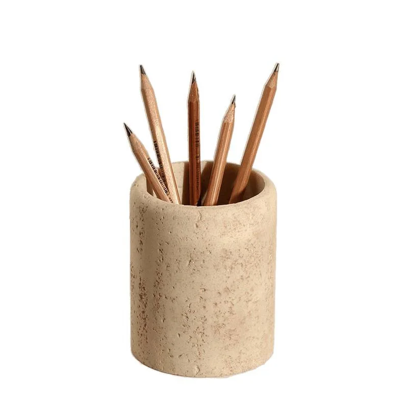 يُباع حامل القلم الحجري الجديد بشكل جيد إنه صندوق تخزين مكتبي راقي وديكور مكتب إبداعي