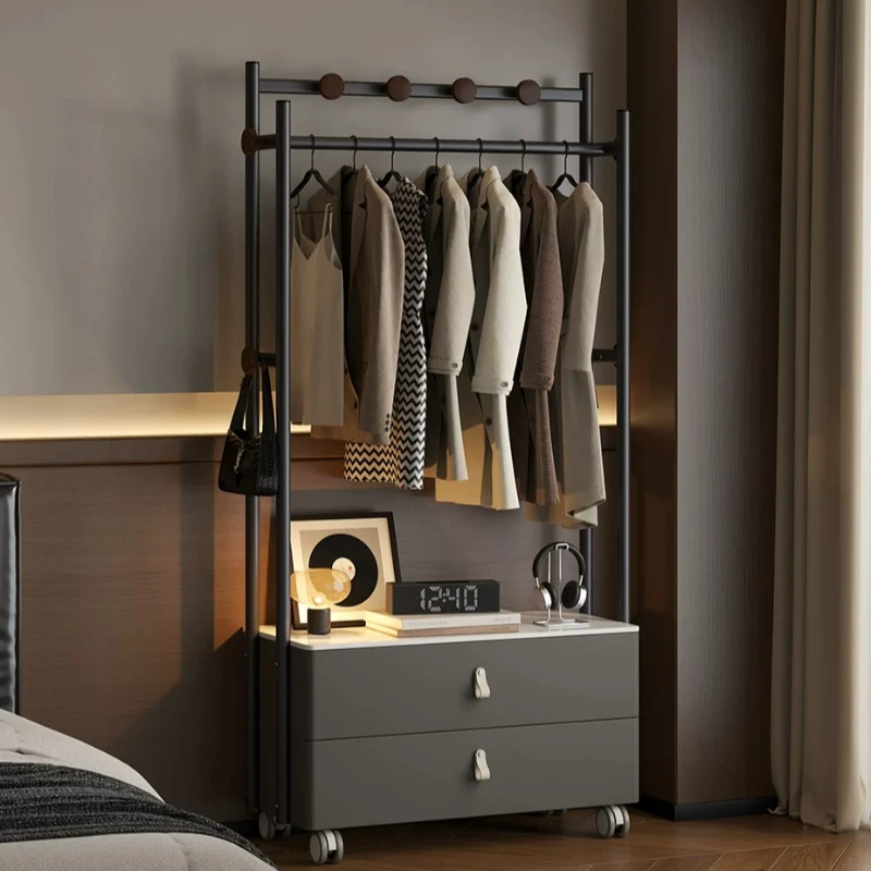 Jacket Storage Clothes Rack Nightstand Nordic Cabinets Entryway Clothes Rack Cool Black Percheros Para Ropa Furniture Home