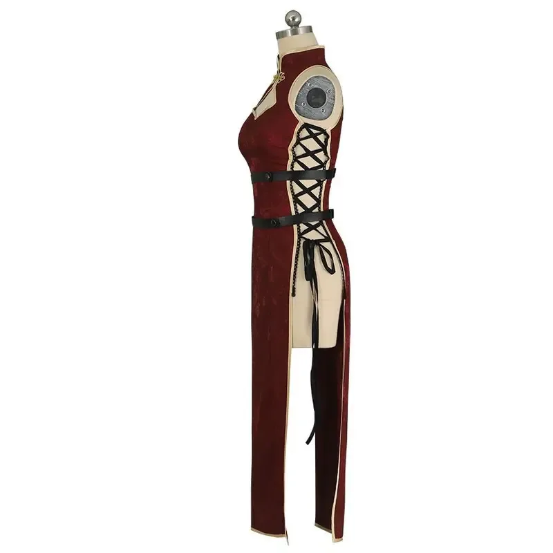 

COSda@Anime Tail Erza Cosplay Scarlet Costumes Women Chinese Style Cheongsam chi-pao Dresses Outfit Halloween Party SetsCOSda@