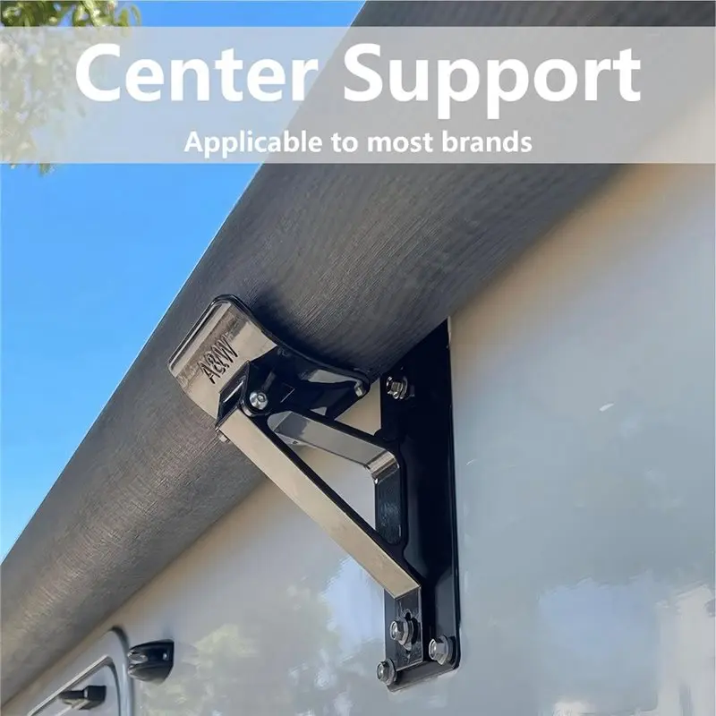 Leading-For RV Trailer Sunshade, Awning Holder Center Support Roller Cradle Bracket- Preventing Sagging Accessory
