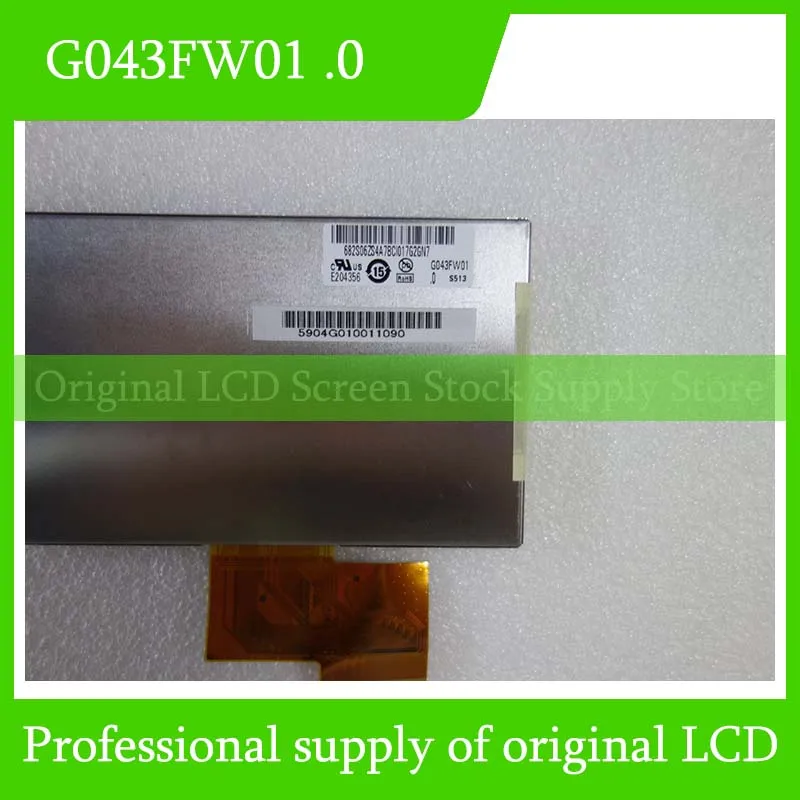G043FW01 .0 4.3 Inch Original LCD Display Screen Panel for Auo Brand New and Fast Shipping 100% Tested