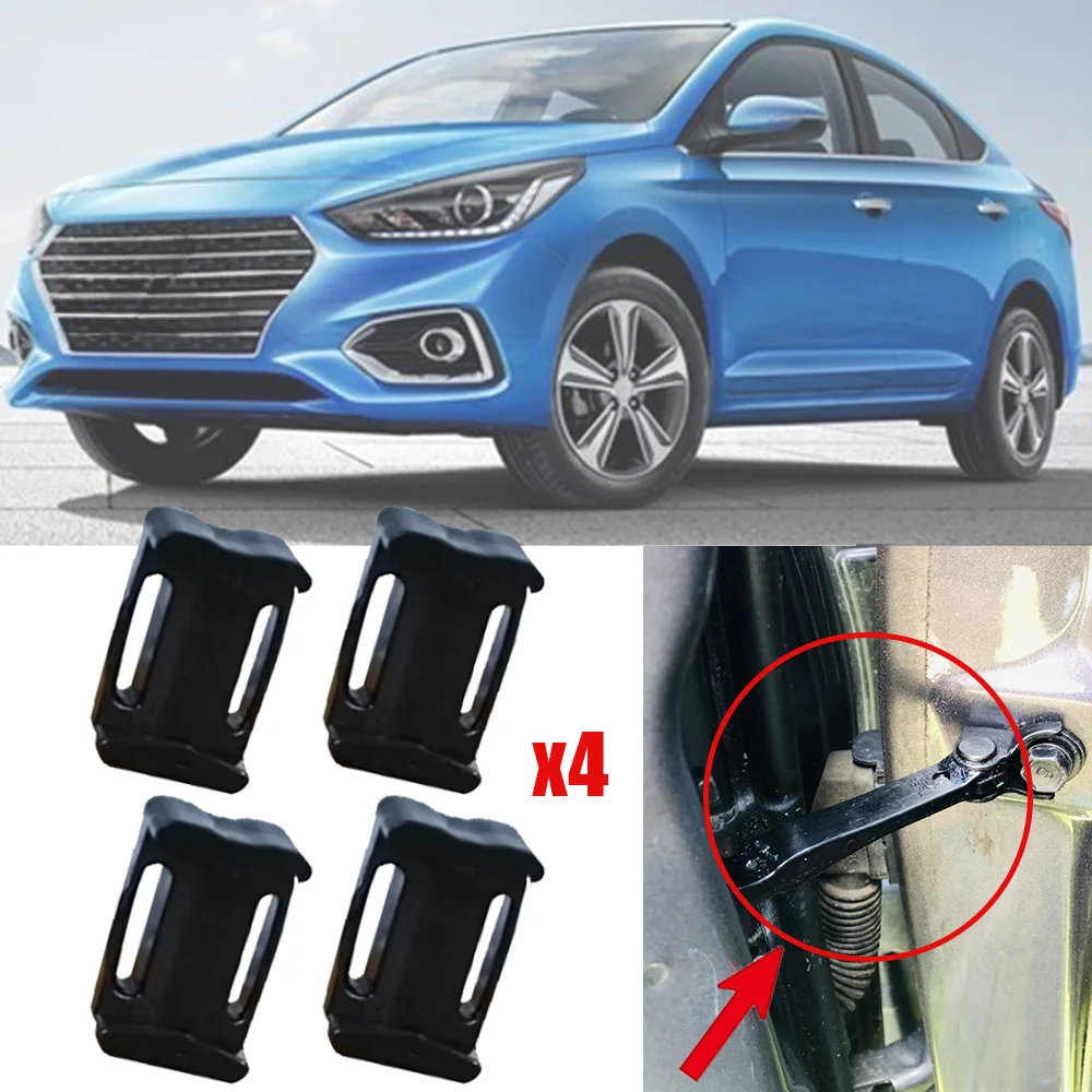 4x для Hyundai i10 i20 Accent Creta Elantra Santa Fe Sonata Verna Tucson, ремонтный комплект ремня для проверки двери, стопор, демпфирующий зажим, новый