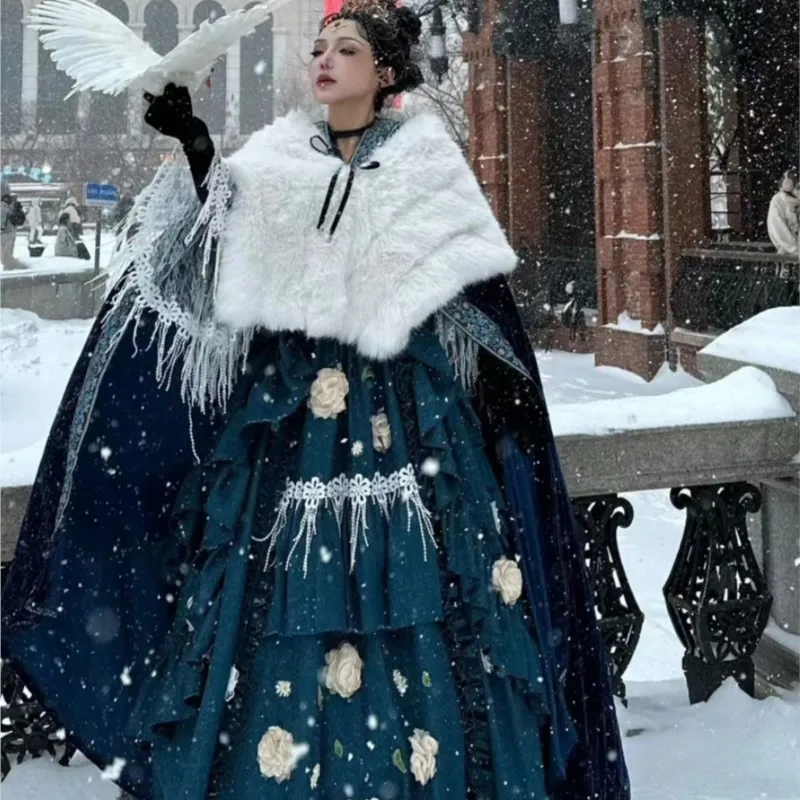 Russian Travel Photography Exotic Clothing Cloak Snow New