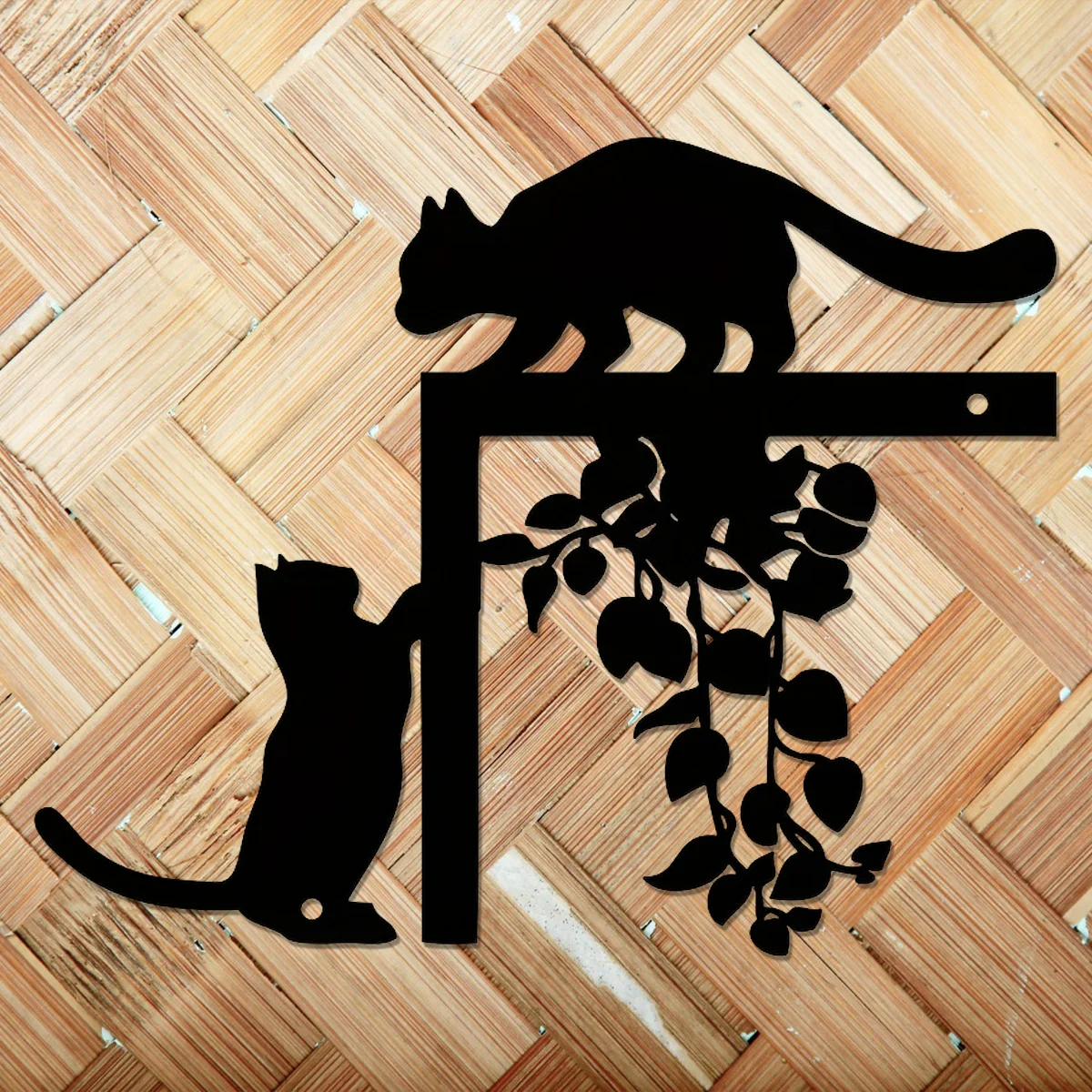 

CIFBUY Decoration 1pc Cats Metal Wall Decor Nature Metal Wall Hanging Decoration Home Metal Geometric Decor Office Decoration Ca