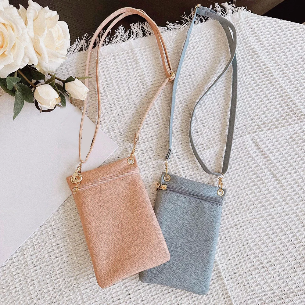 여성용 소형 크로스바디 백, 단색 무광 가죽 숄더 메신저 백, 클러치 Bolsas 숙녀 휴대폰 가방, 지갑 핸드백, 패션