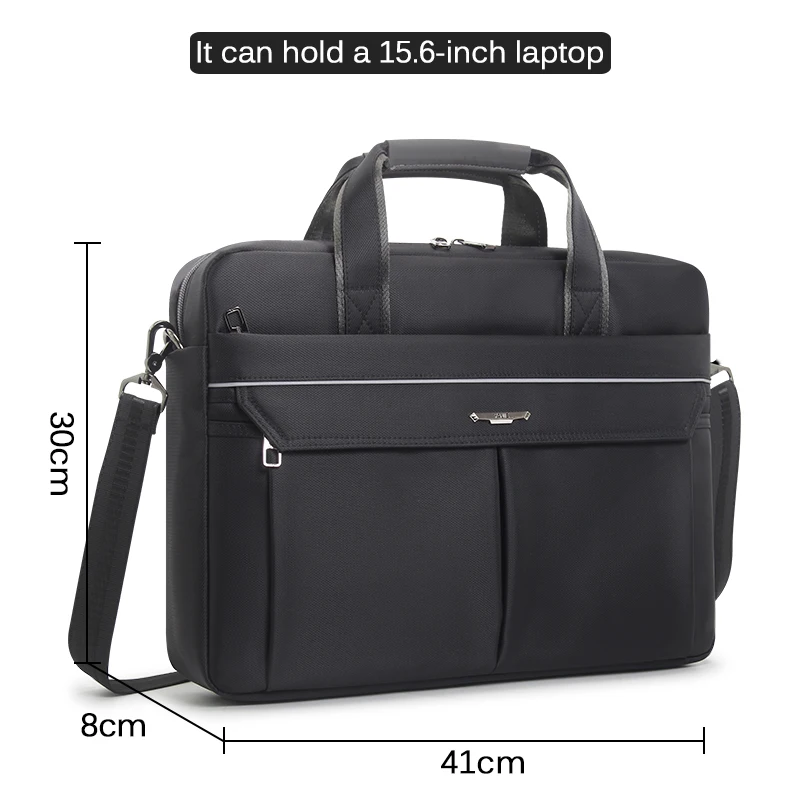 Large Briefcases For Men Canvas Tote Bag 15.6 Inch Laptop Case Waterproof Work Bags Business Mens Shoulder Bag Office Messenger