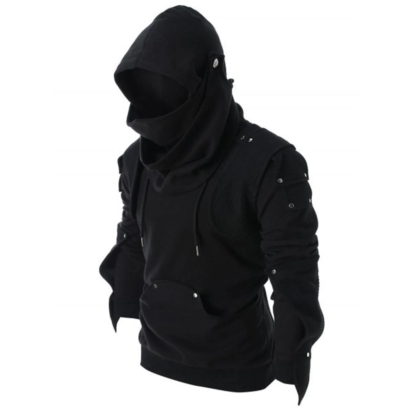 

Streetwear Hoodies Men Gothic Fashion Hooded Sweatshirt Loose Coat Hip Hop Hoodie Pullover Streetwear Harajuku Nightclub Outwear