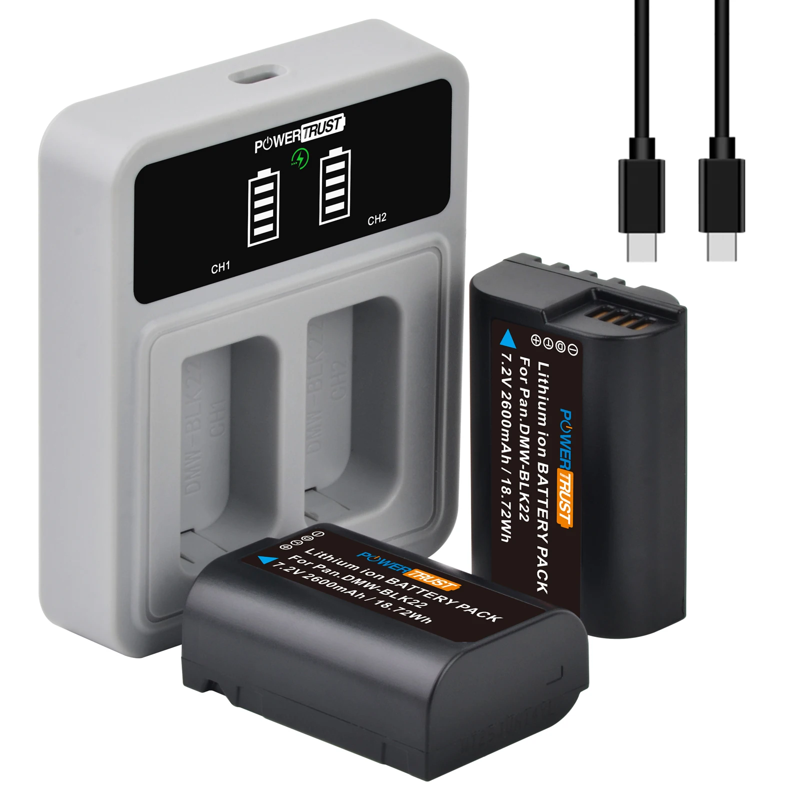 2600mAh DMW-BLK22 Bateria DMWBLK22 DMW BLK22 Battery for Panasonic Lumix S5M2 GH5M DC-S5 DCS5K S5II S5M2 IIX GH6 GH5 II S9 GH5LK