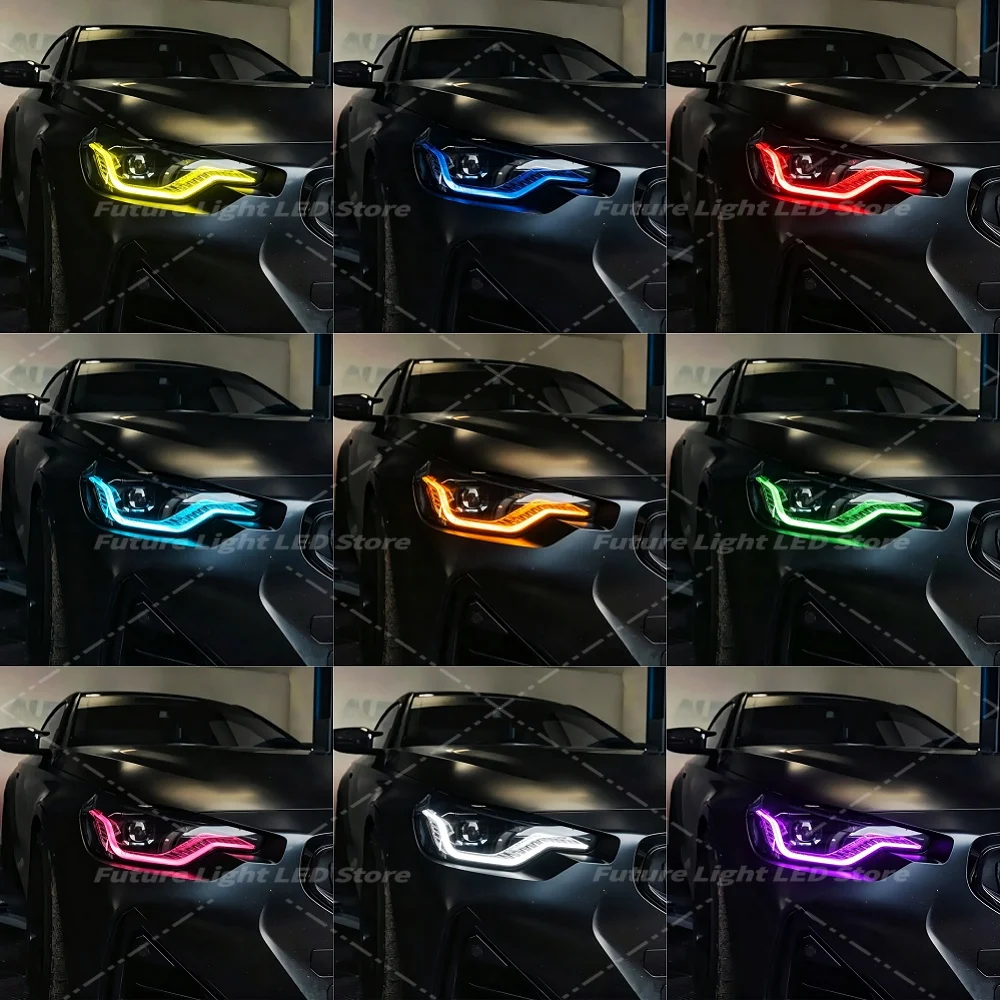 Yellow DRL LED Boards For BMW G87 M2 G42 2 Series M240i 220i 2021-2024 Angel Eyes Daytime Running Light Module Amber Blue Red