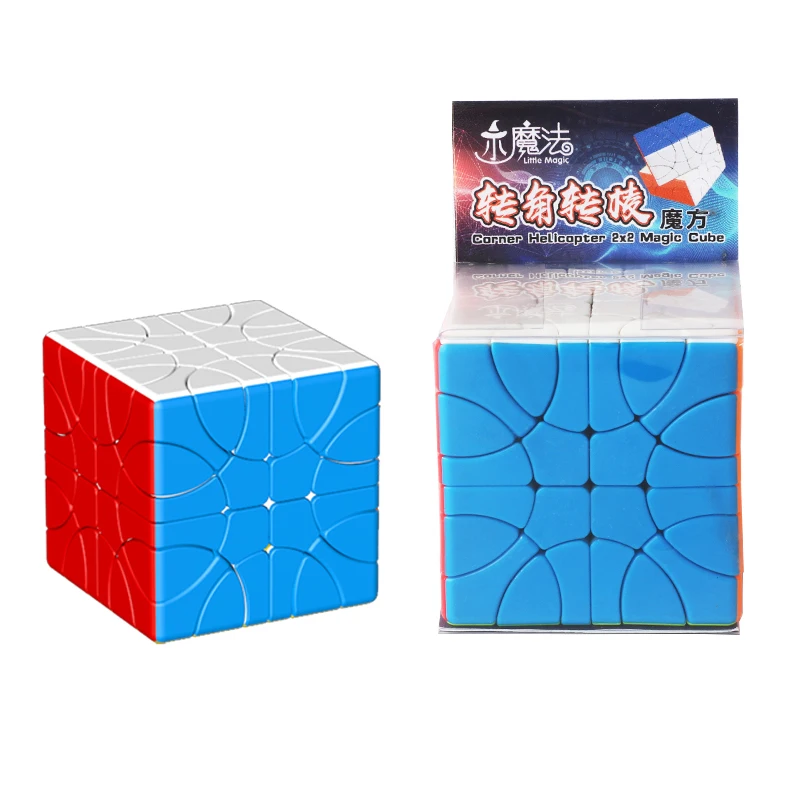 YuXin Corner Helicopter 2x2 Magic Cube Funny Speed Professional Puzzle Toys Children Gift Cubo Magico  Strange Shape Cube