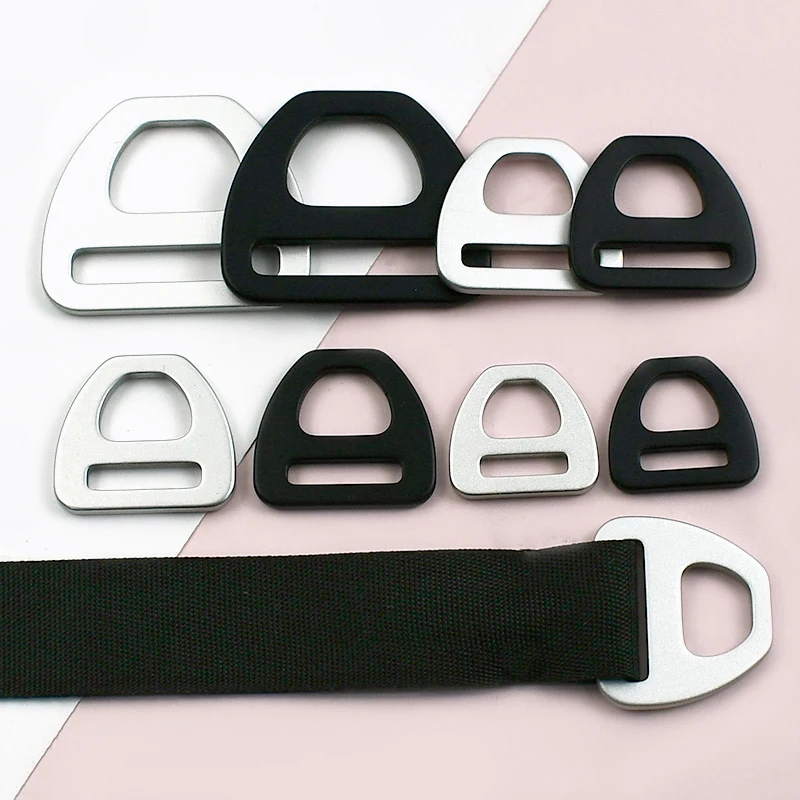 

5-20Pcs Meetee Aluminum Alloy Buckle Ring Belt Accessories 15/20/25/38mm Metal Strap Buckles Bags Webbing Tape Carabiner Clips
