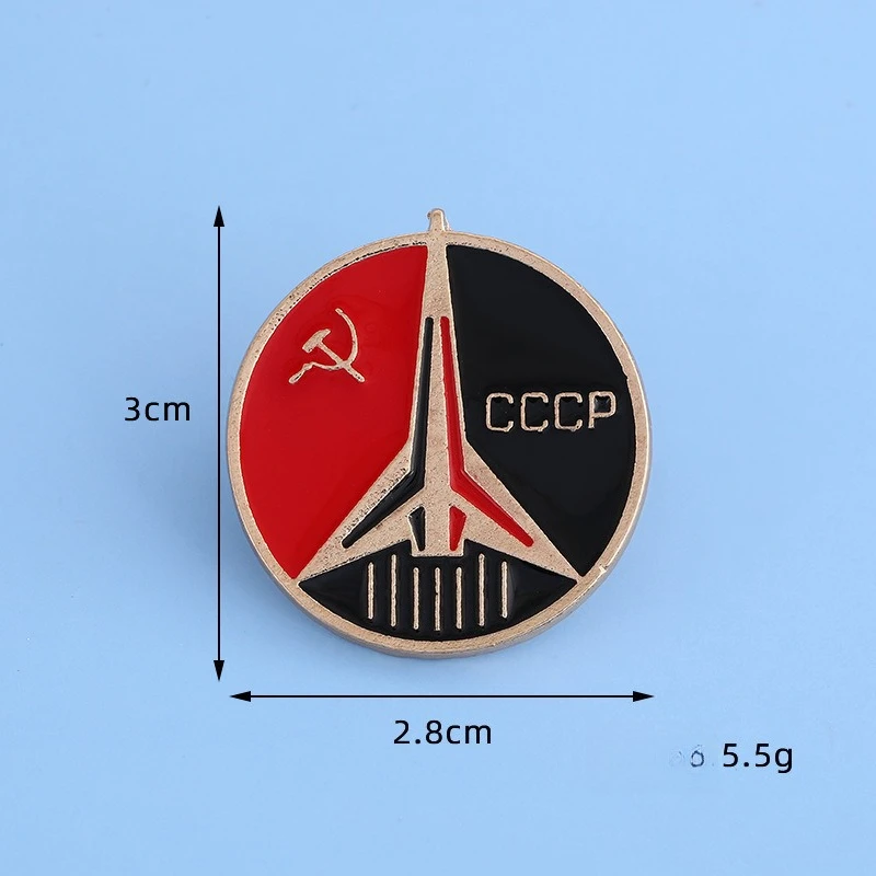 Creative cccp Soviet Union national red army oil brooch metal retro sickle hammer flag badge accessories historical collection