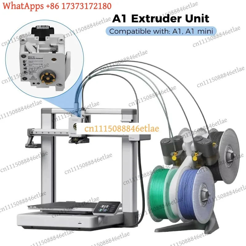 k3 Double-Gear Hardened Steel Extruder Unit for Bambu Lab A1 / A1 Mini – Replacement 3D Printer Part