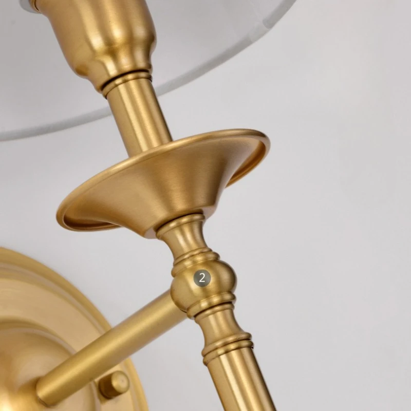 American Bedroom Bedside Wall Lamp Mirror Front Light Simple Living Room Villa Hotel Lobby Clubhouse Decoration LED Wall Sconces