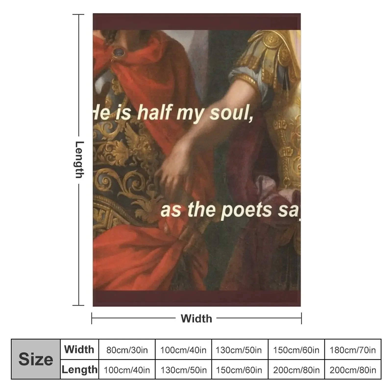 New he is half my soul Throw Blanket Kid'S christmas gifts Blankets