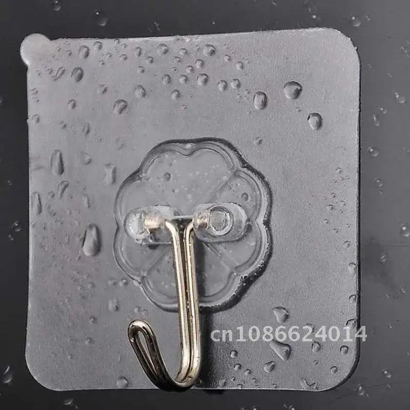 1 Transparent Strong Self Adhesive Door Wall Hangers Hooks Suction Heavy Load Rack Cup Sucker for Kitchen Accessorie 6x6cm Pcs