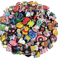 MINISO 30-100PCS Random Mixed Shoe Charms PVC Disney Sanrio Cartoon Shoes Decration Accessories DIY Clog Sandal Buckle Kids Gift