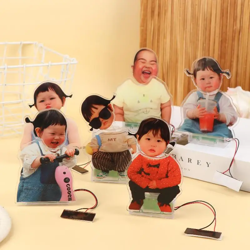 1 قطعة علامة الإعلان شريط لاصق تلقائيا الإبداعية موجة كهربائية هزة عرض حامل داعم