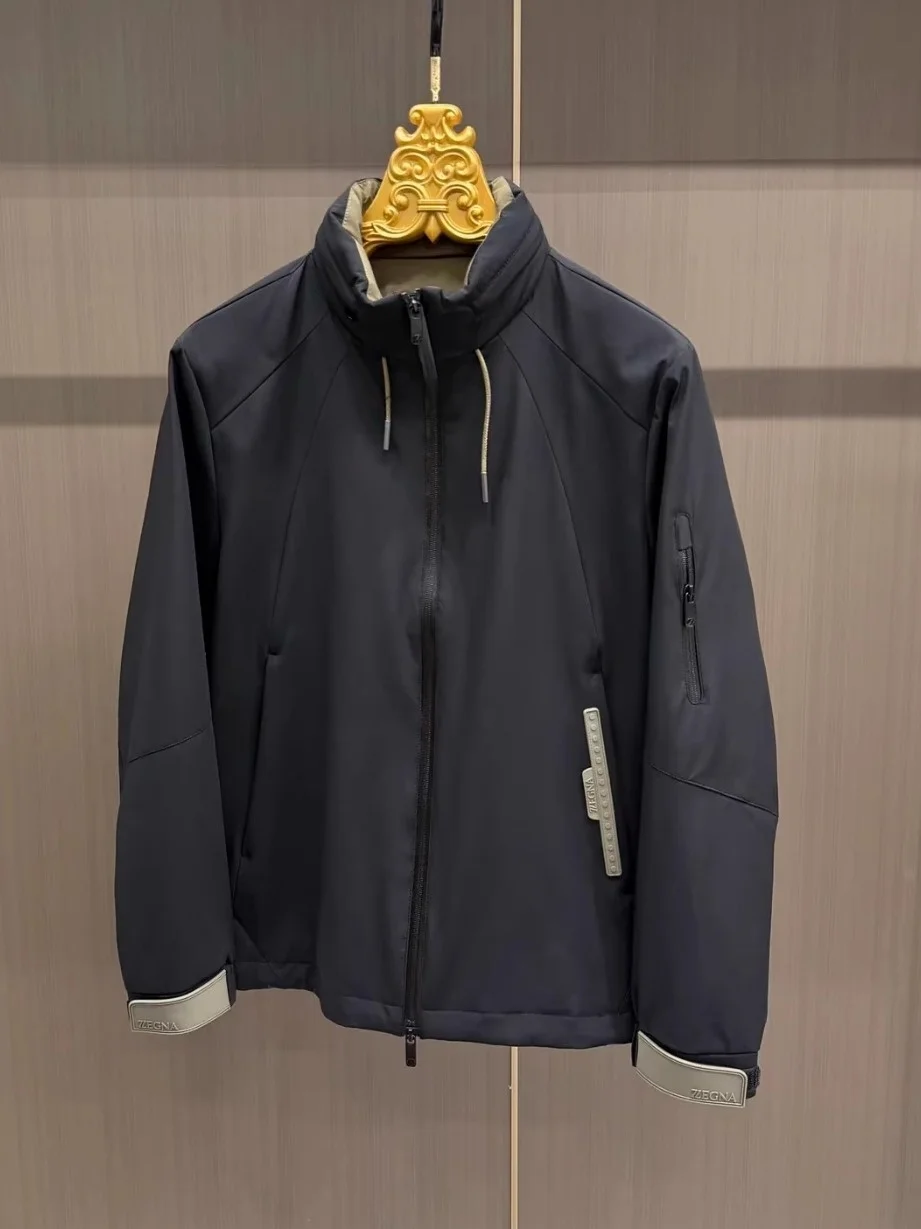 

High Quality Men's Outdoor Hidden Hood Jacket Spring Autumn Fashionable Versatile Business Style Standard Fit Long Sleeve Zipper