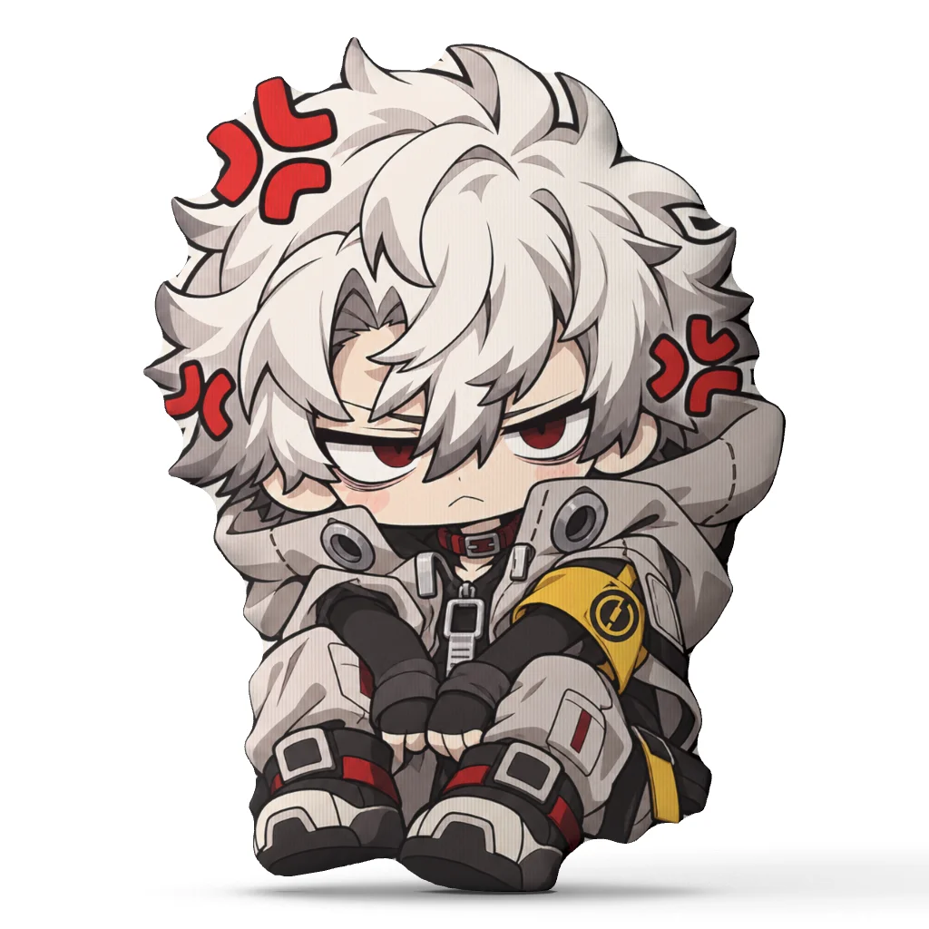 Gachiakuta Anime Character Shaped Pillow White Haired Chibi Cushion Stuffed Throw Pillow Sofa Chair Home Decor Cute Gift
