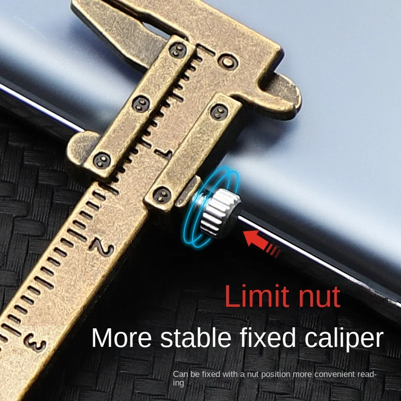 المحمولة عالية الدقة 50 مللي متر الورنية الصغيرة الفرجار سبائك الزنك المدمجة قلادة ملحق الدقة أداة قياس الأشياء الصغيرة