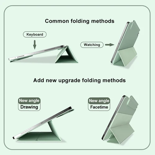 Imagen 2 del producto Funda tipo libro inteligente para iPad Pro 13 2024 M4, funda para tableta iPad Pro 11 12,9, 6a generación, Clip magnético para Air 11 M3 M2 Air 5 4