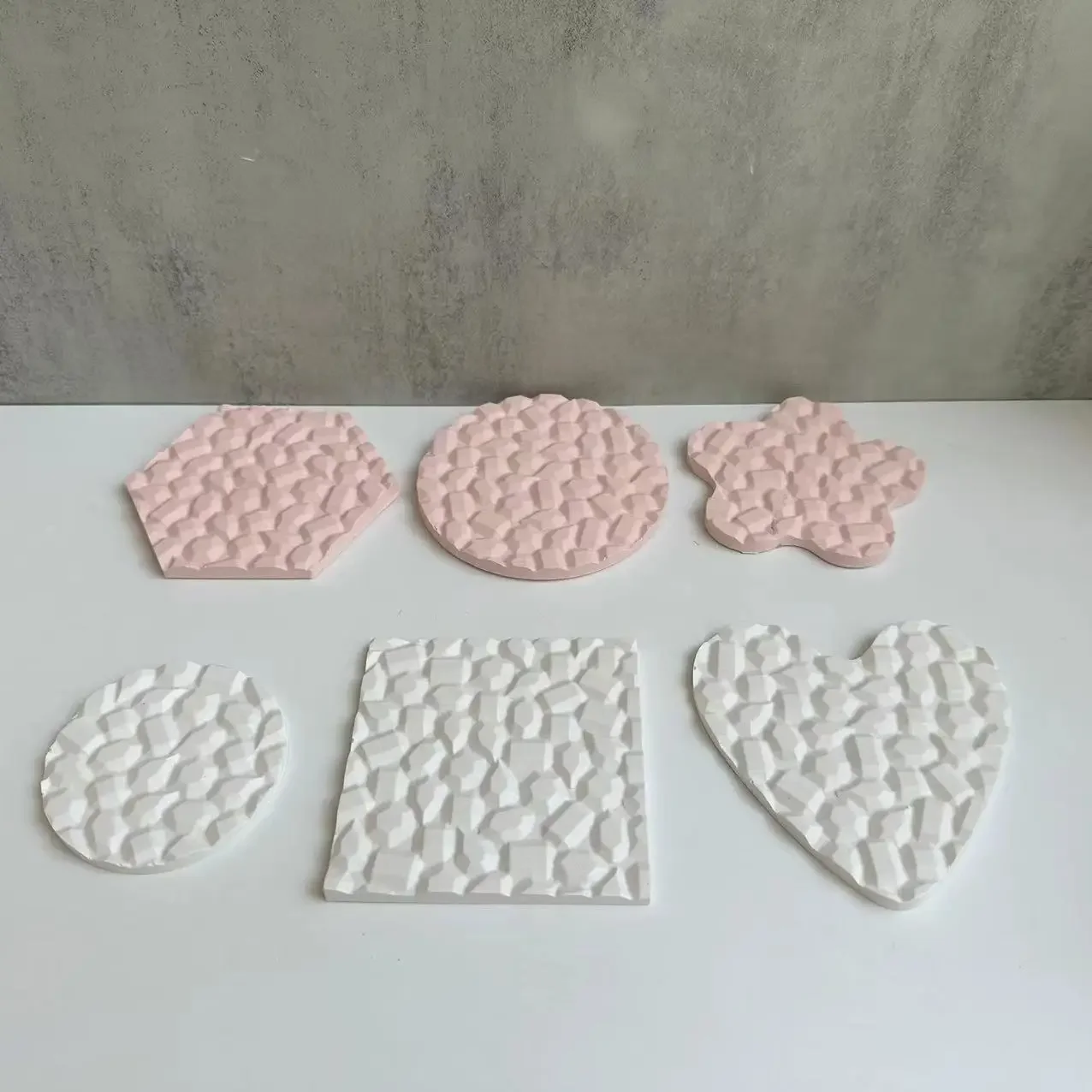 DIY Diamond Coaster Silicone Mold Epoxy Storage Tray Mold Pallet Gypsum Concrete Mould DIY Ceramic Clay Casting Tool