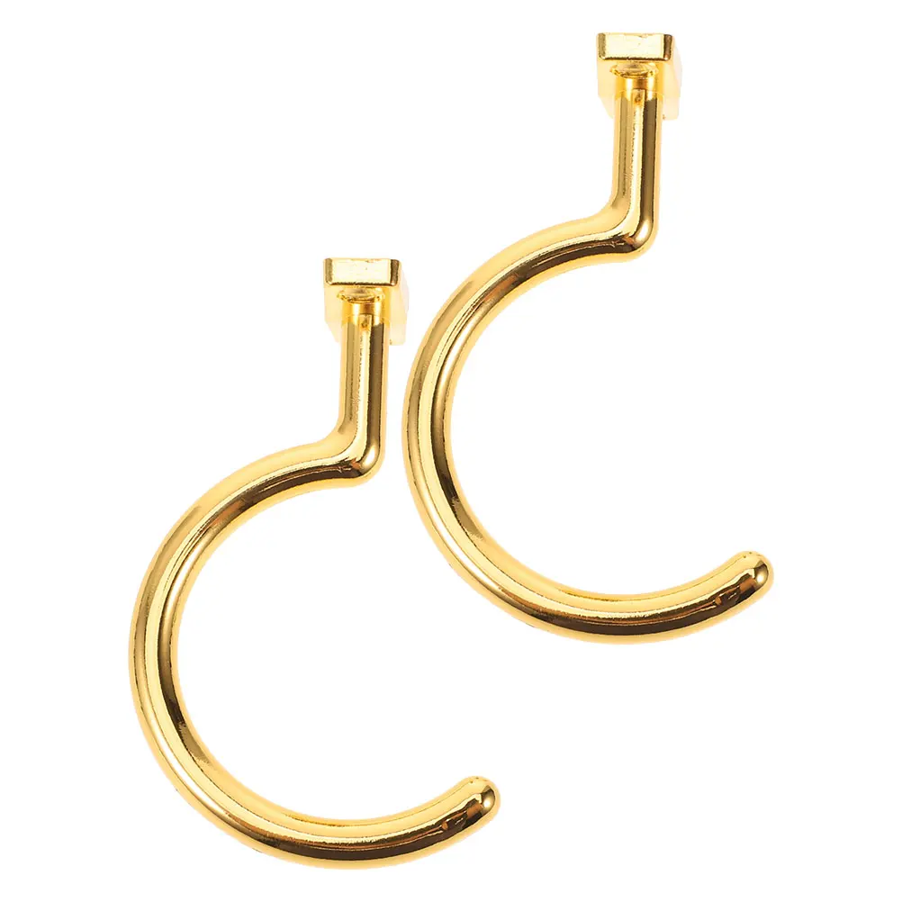 

1Pair Gold Metal Billiard Table Hooks Pool Stick Holder Clips Durable Elegant Spacesaving Solution Pool Stick Holder