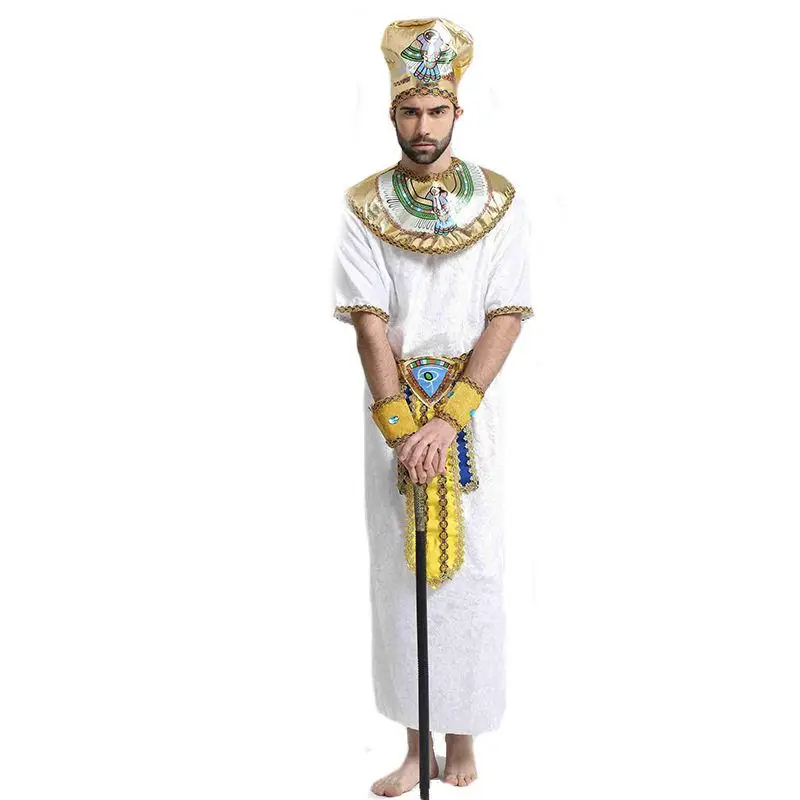 أزياء الهالوين العرقية للرجال البالغين ملابس النيل كينج للأطفال ملابس الأمير التقليدية الوطنية Sle M Fem Ver...