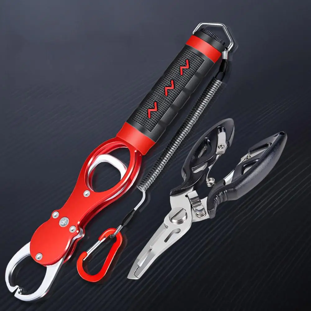 Cutter Plier Scissor Fish Gripper Plier Set Nipper Grabber Snip Lure Clamp Pincer Trigger Tool Fishing Accessory Clip Lipgr N7O9