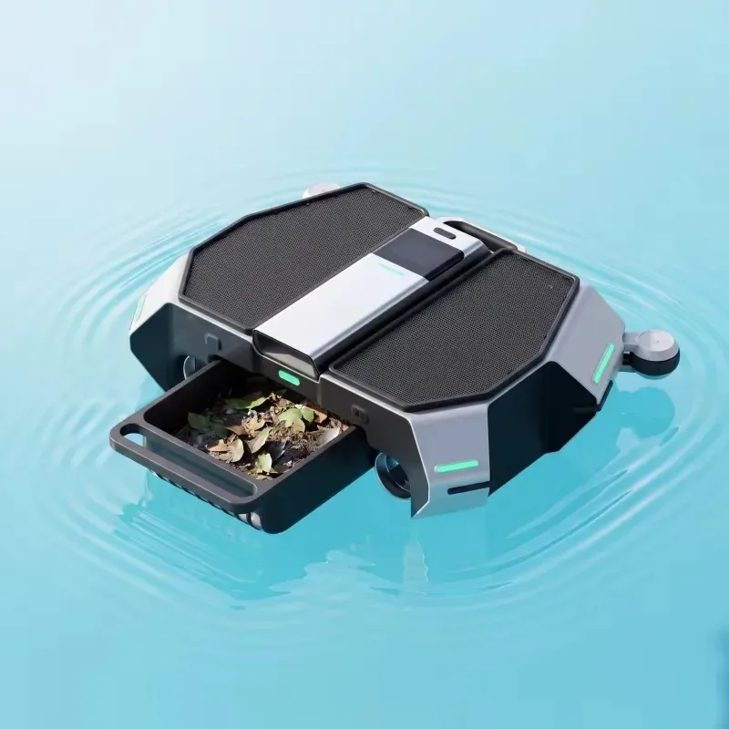 Solar Powered 9600mAh Battery Smart APP Remote Control Intelligent Efficient Surface Robotic Pool Skimmer