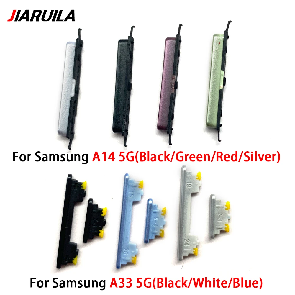 New For Samsung A14 A33 A34 A53 5G Power Button ON OFF Volume Up Down Side Button Key Replace parts