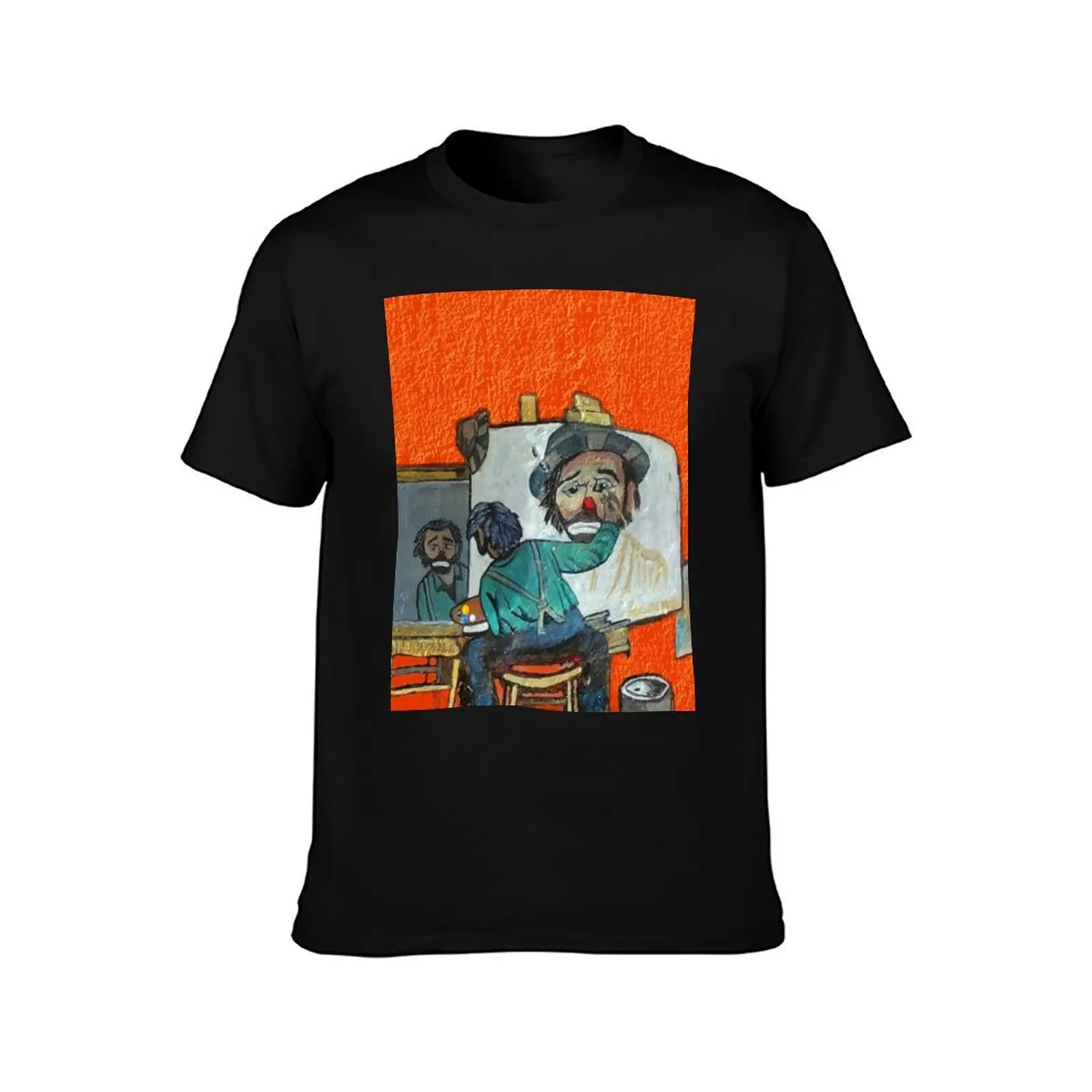 Sad Clown, Emmett Kelly, Clown Art, Man Portrait, Sad Clown face T-Shirt man t shirt graphic T-Shirt