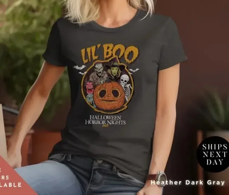 Lil Boo tee Halloween Horror Nights 2024 Haunted House T-Shirt Gift Full S-5XL