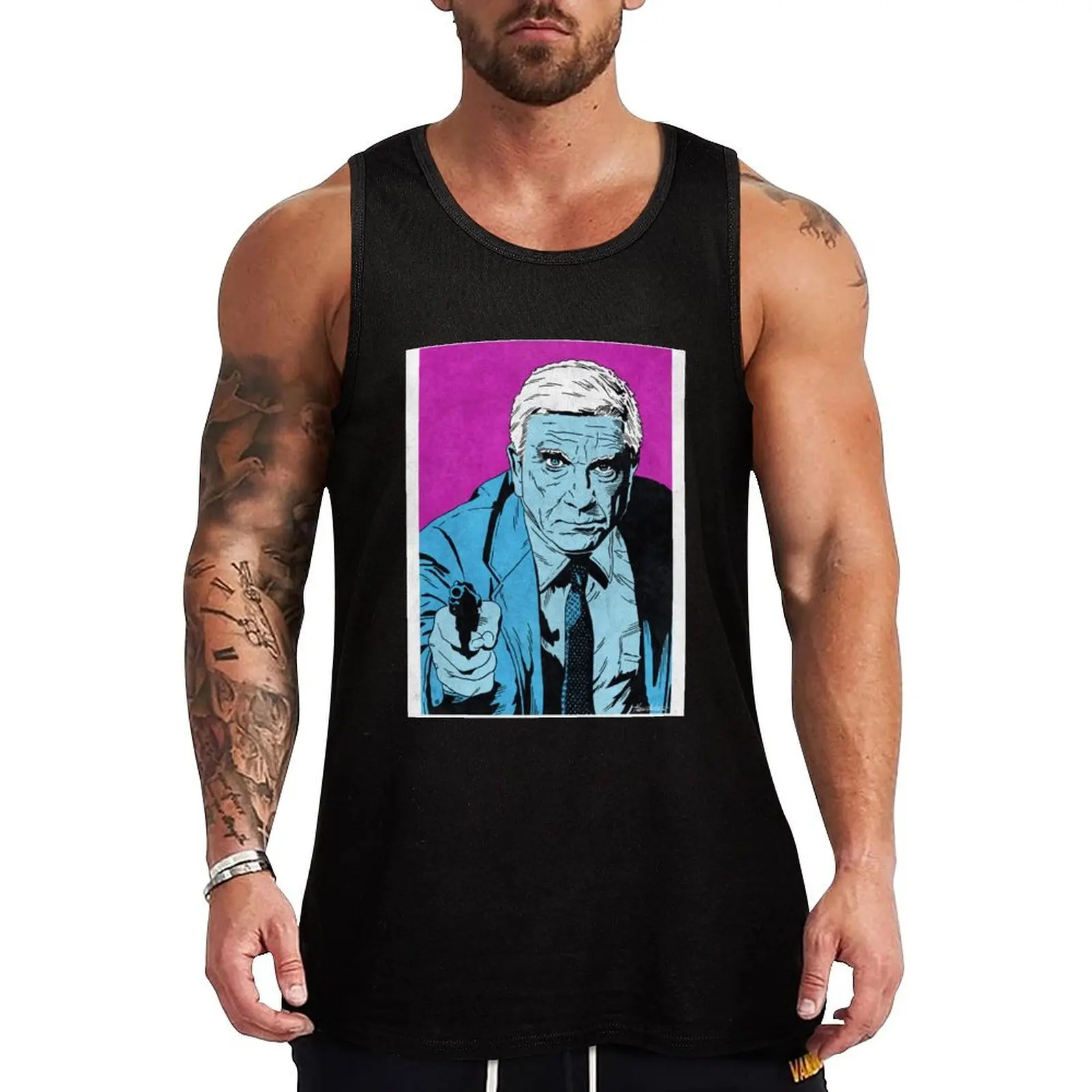 FRANK DREBIN - The Naked Gun (Pop Art) Camiseta sin mangas estilo urbano informal sin mangas
