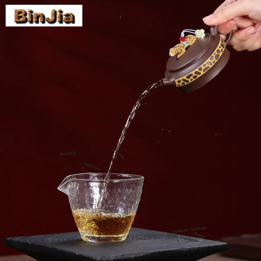 100ml Traditional Yixing Purple Clay Teapots Handmade Weekly Count Pot Raw Ore Purple Mud Kettle With Strainer Zisha Tea Set