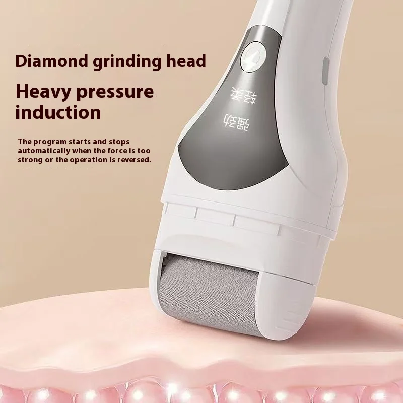 Elektrischer automatischer Fuß-Hornhautentferner, tragbarer Pediküre-Schleifer für abgestorbene Haut mit dickem Absatz, wiederaufladbares Peeling-Gerät