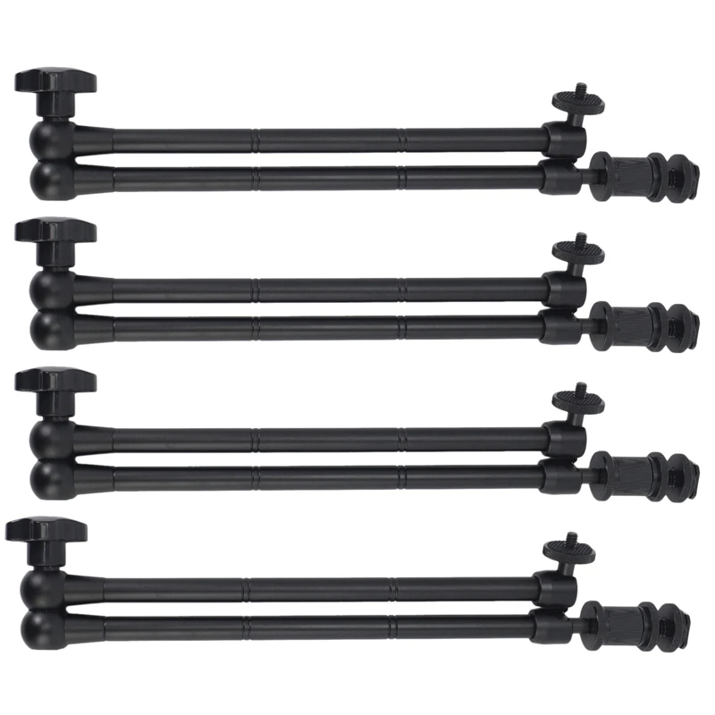 

4Pcs 20Inch Adjustable Articulating Friction Magic Arm With Hot Shoe Mount For LED Light DSLR Rig LCD Monitor