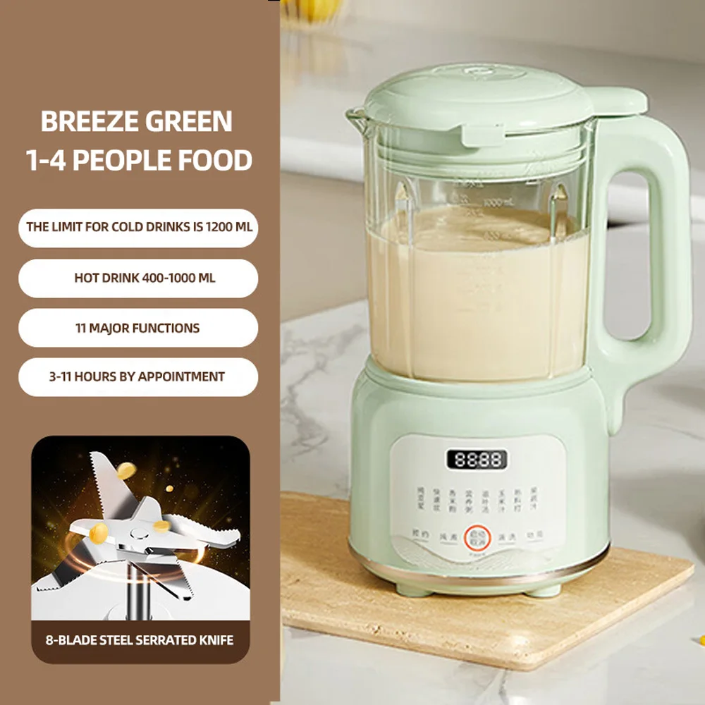 ครัวเรือนสมาร์ทเครื่องนมถั่วเหลืองเครื่องปั่นอัตโนมัติเครื่องทําความร้อนทําอาหารเสริม Soymilk หม้อหุงข้าว