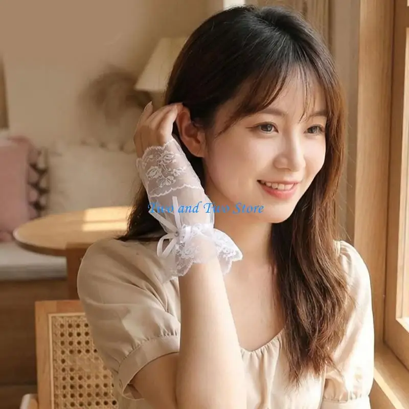 HX6F Delicate Wristband For Nails Styling Photo Elastic Cuffs Design Photo Props